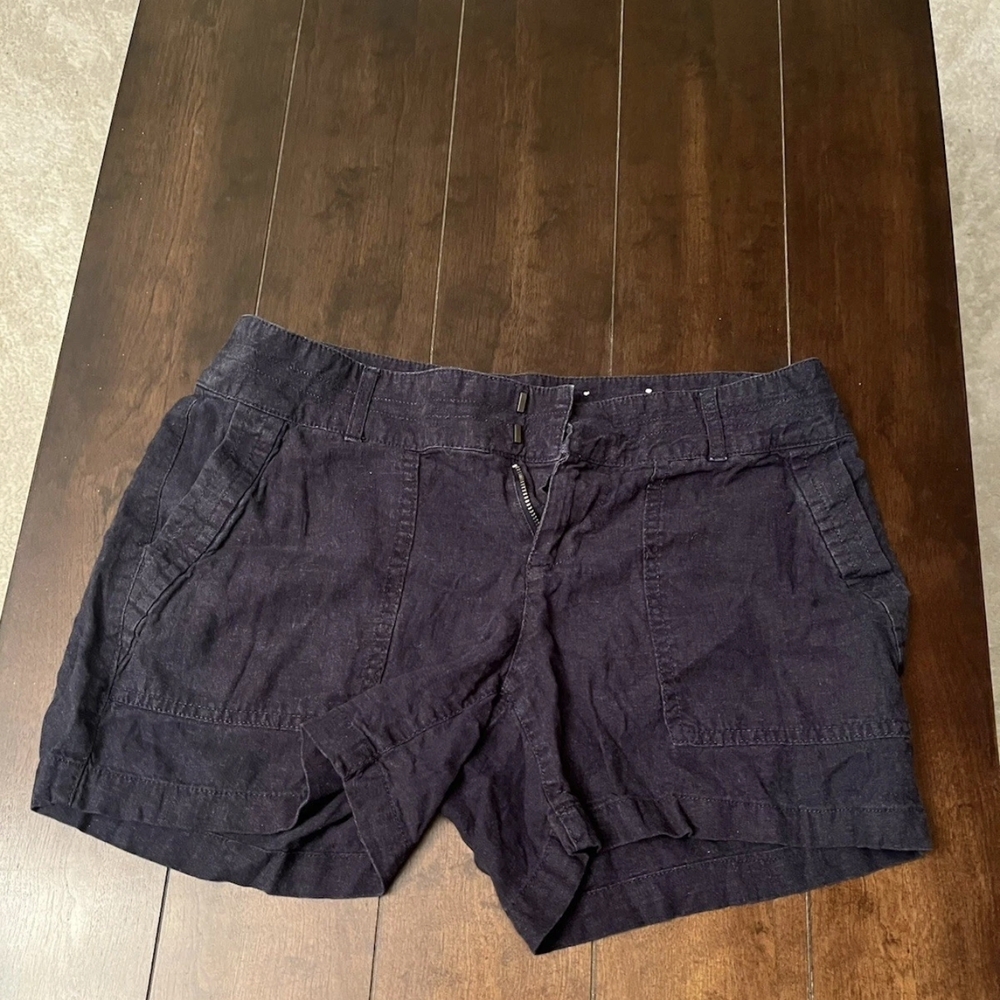 Apt. 9 Navy Blue Linen Shorts